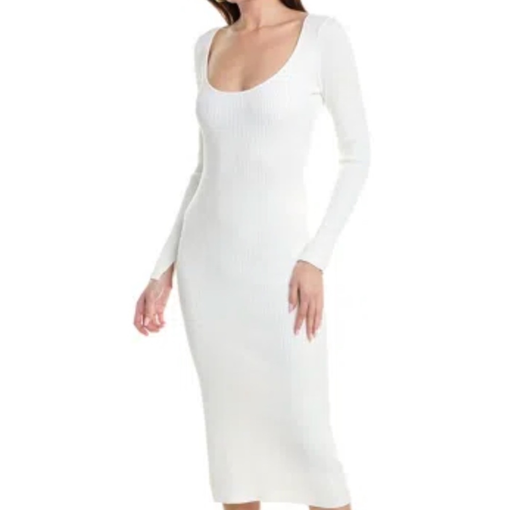 GANNI cream knit sweater dress, size medium